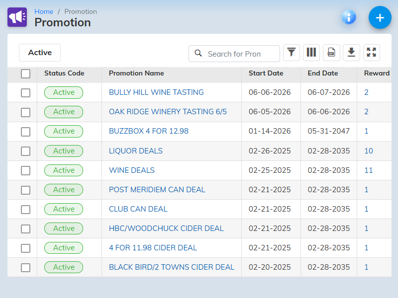 Promotions — per-store pricing and dates