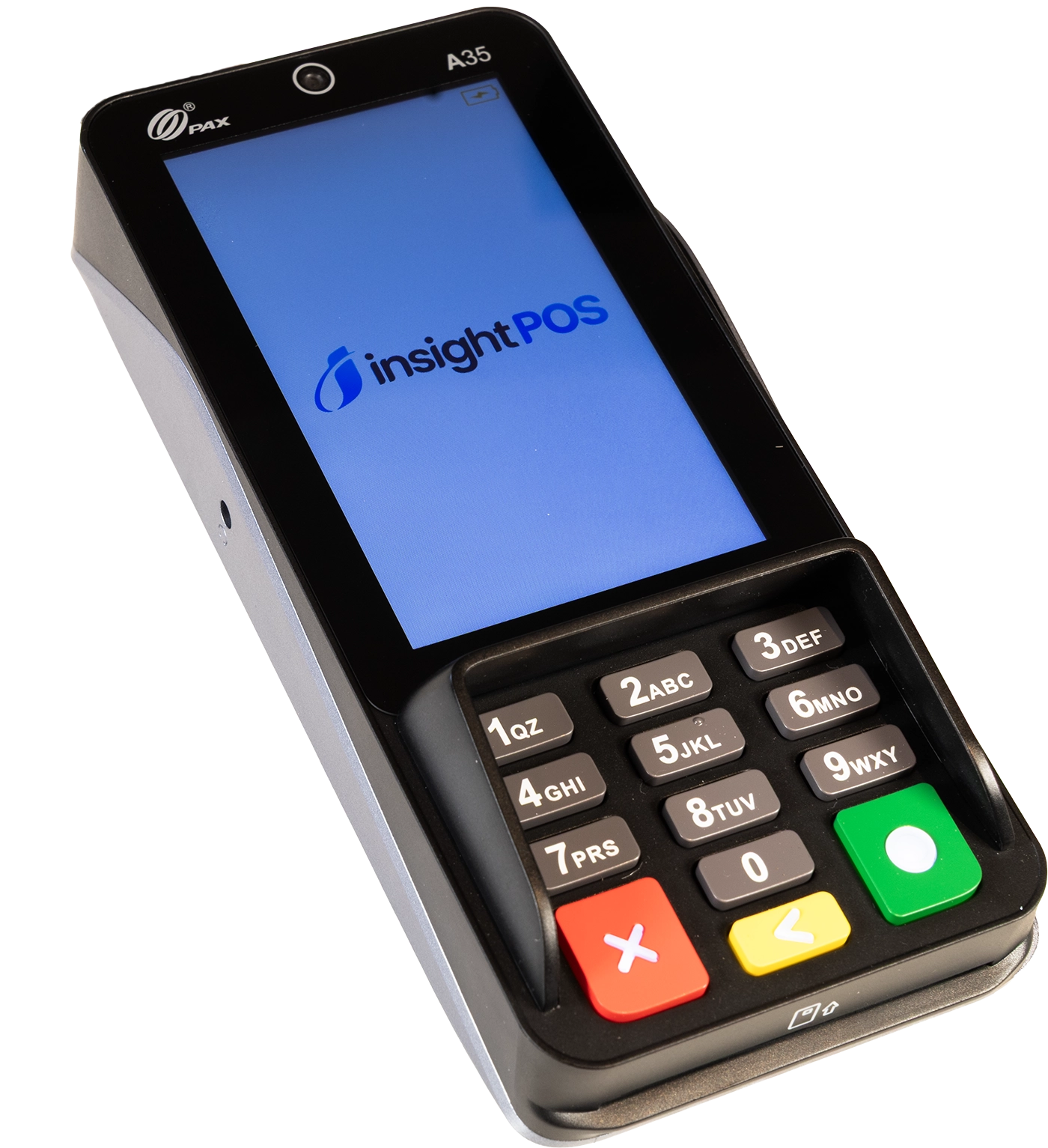 PAX A35 PIN pad showing the Insight POS screen