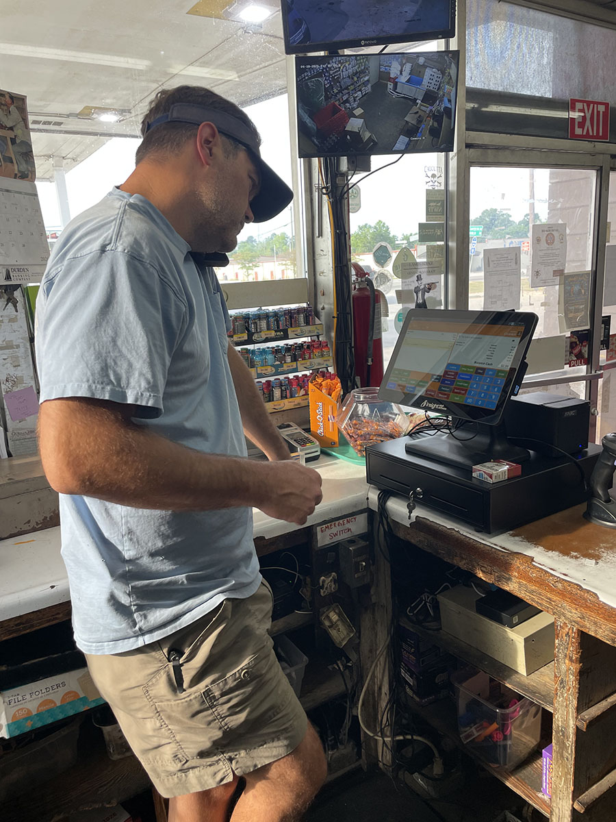 Mitch working the counter at Kwik Shop of Swainsboro on Insight POS